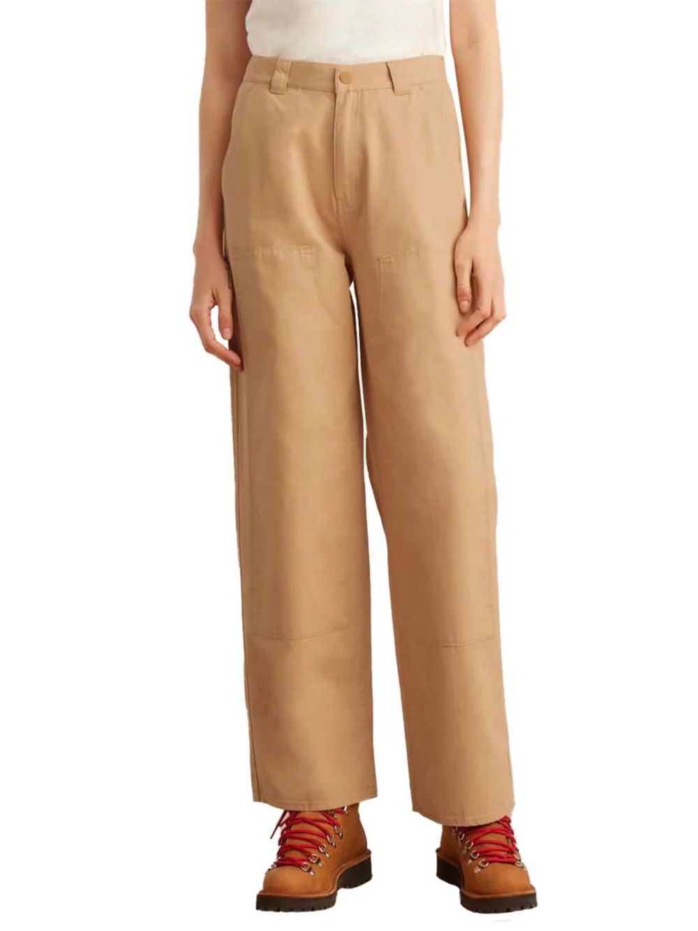 Roark Passport Pants Wide Leg High Rise Carmel Canvas Size 27